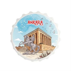 Ankara Temalı Yuvarlak Mağnet Açacak