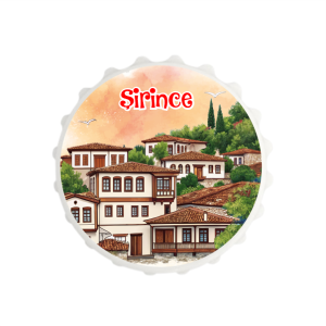 Şirince Temalı Yuvarlak Magnet Açacak